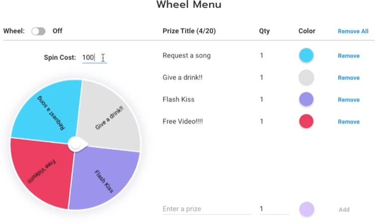 wheel menu