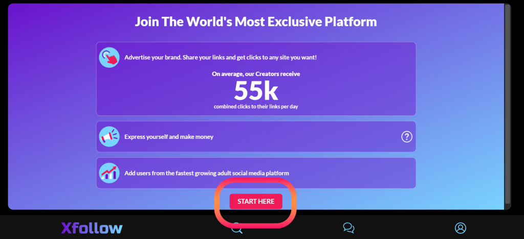 Regístrate en XXXfollow y gana dinero creando contenido